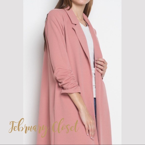 Tailored Mauve Long Jacket (reduced) - Picture 3 of 4